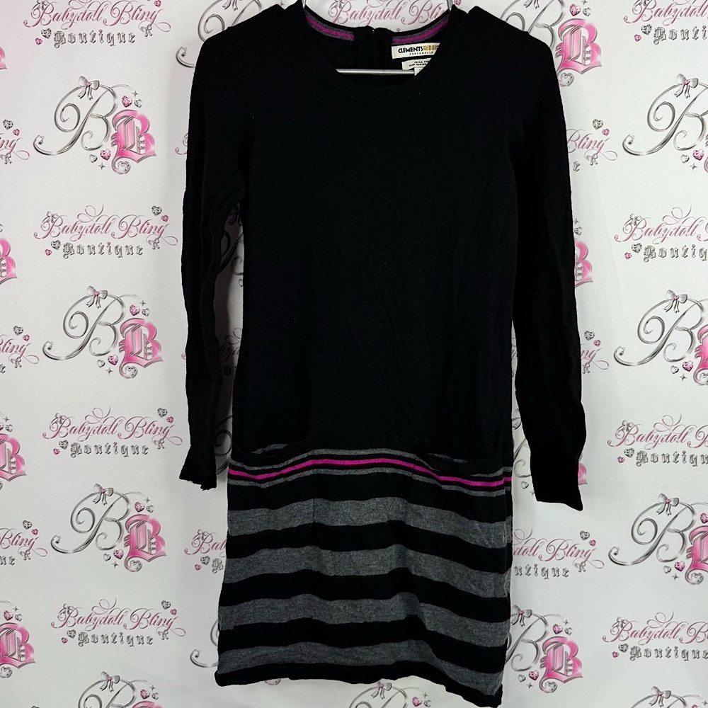 Clements ribeiro portobello dress Stylish Black and Gray Striped  Dress